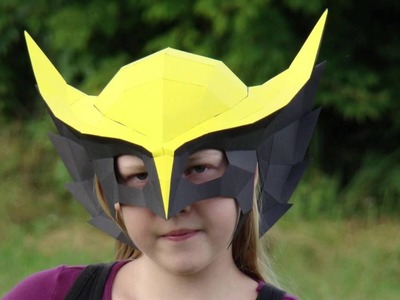 Hawkgirl paper mask diy