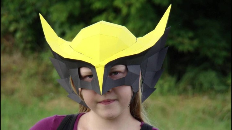 Hawkgirl paper mask diy