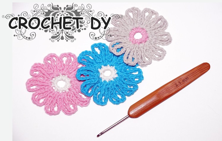 How to crochet a flower easy .  crochet DY