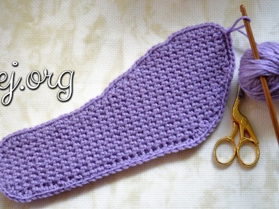 How to crochet a shoe sole.