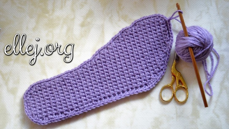 How to crochet a shoe sole.