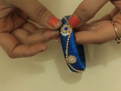 How To Design Silk Thread Kada Beautiful Kangan Bangle DIY At Home With Me Step by Step