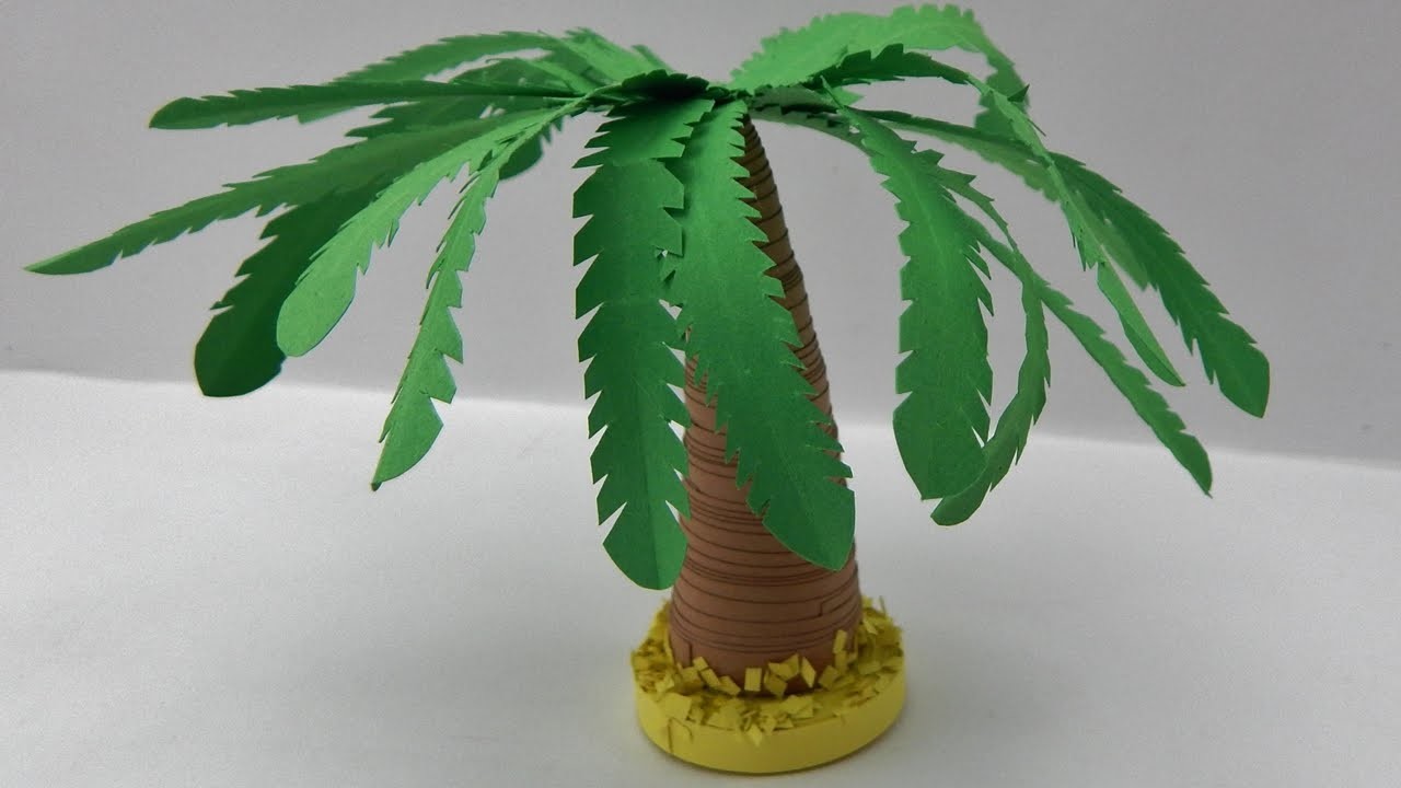 How to make a 3d quilling palm tree DIY (tutorial + free pattern)