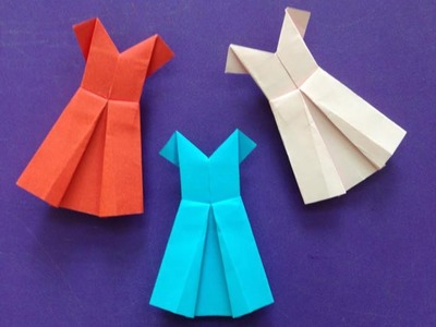 How to make a paper dress | Easy origami dresseses for beginners making | DIY-Paper Crafts