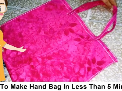 How To Make Hand Bag In Less Than 5 Minutes | DIY - Tailoring WIth Usha