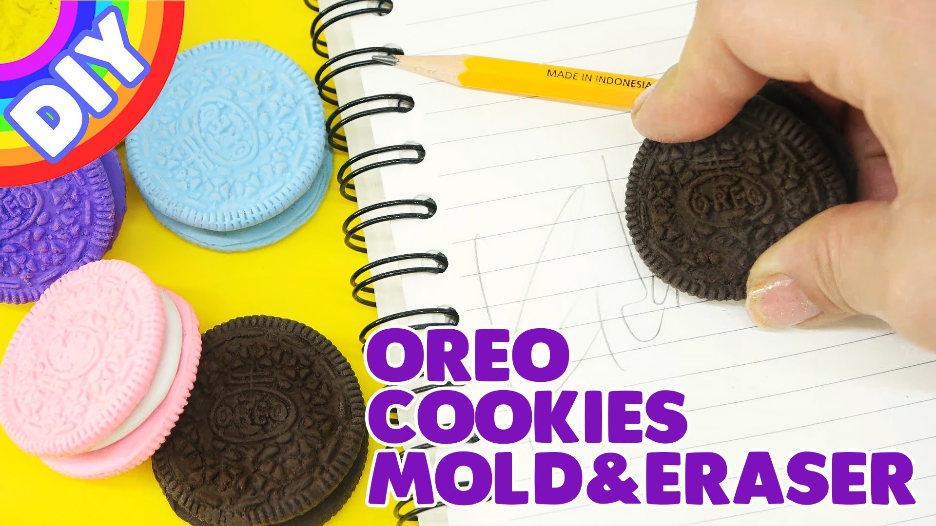 How to make Oreo Cookies Mold & Eraser DIY School hacks