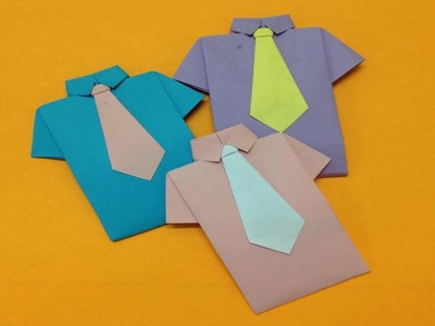 How to make paper shirt and neck tie | Easy origami shirts  for beginners making | DIY-Paper Crafts
