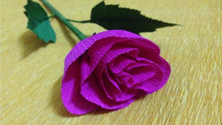 How to Make Rose Crepe Paper Flowers - Flower Making of Crepe Paper - Paper Flower Tutorial