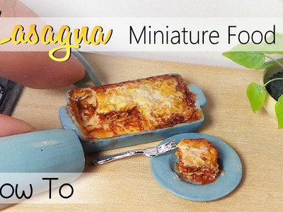 Miniature Lasagna Tutorial. Dolls.Dollhouse DIY