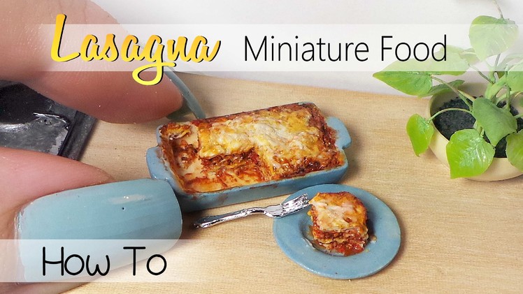 Miniature Lasagna Tutorial. Dolls.Dollhouse DIY