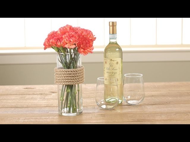 Pretty DIY Flower Vase: Use Rope!