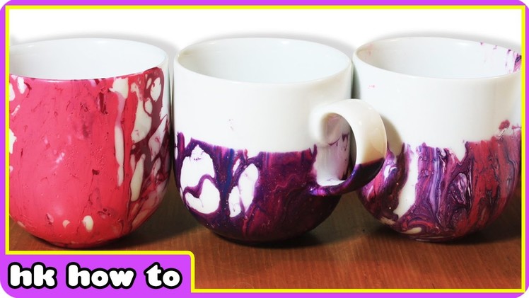 Use Your Old Nail Polish To Create Beautiful Cup Designs - DIY Home Decor Arts and Crafts