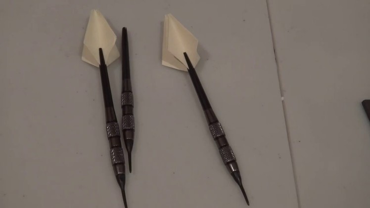 DIY Dart Flights Part 2 -making arrow head style flights