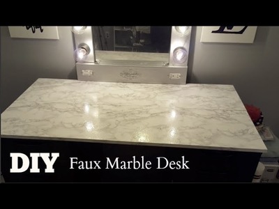 DIY Faux Marble Vanity & Computer Desk Tops (Talk Through)