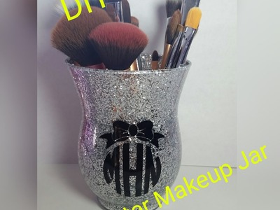 DIY Glitter Makeup Brush Holder
