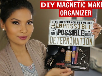 DIY Magnetic Makeup Organizer