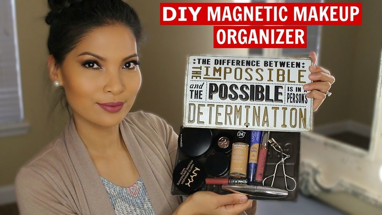 DIY Magnetic Makeup Organizer