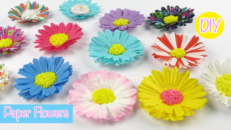 DIY Paper Craft: Paper Flowers Easy Room Decor.Party Decor