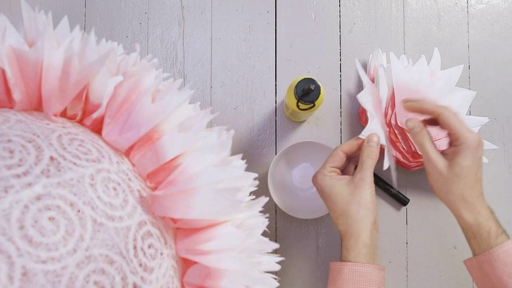DIY - Paper lantern flower out of coffee filters