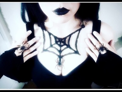 DIY "Queen of Spiders" Necklace EASY Halloween Jewelry