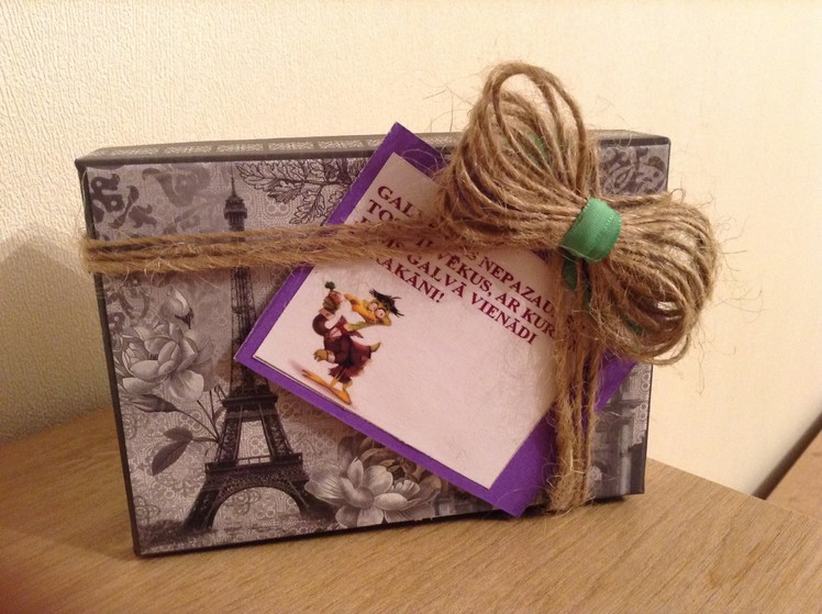 DIY - Rope gift-box and bow decoration