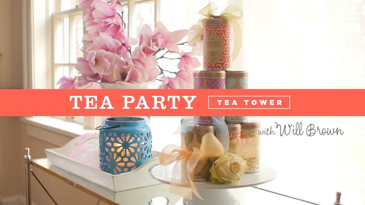 DIY tea canister tower for a Tea Party