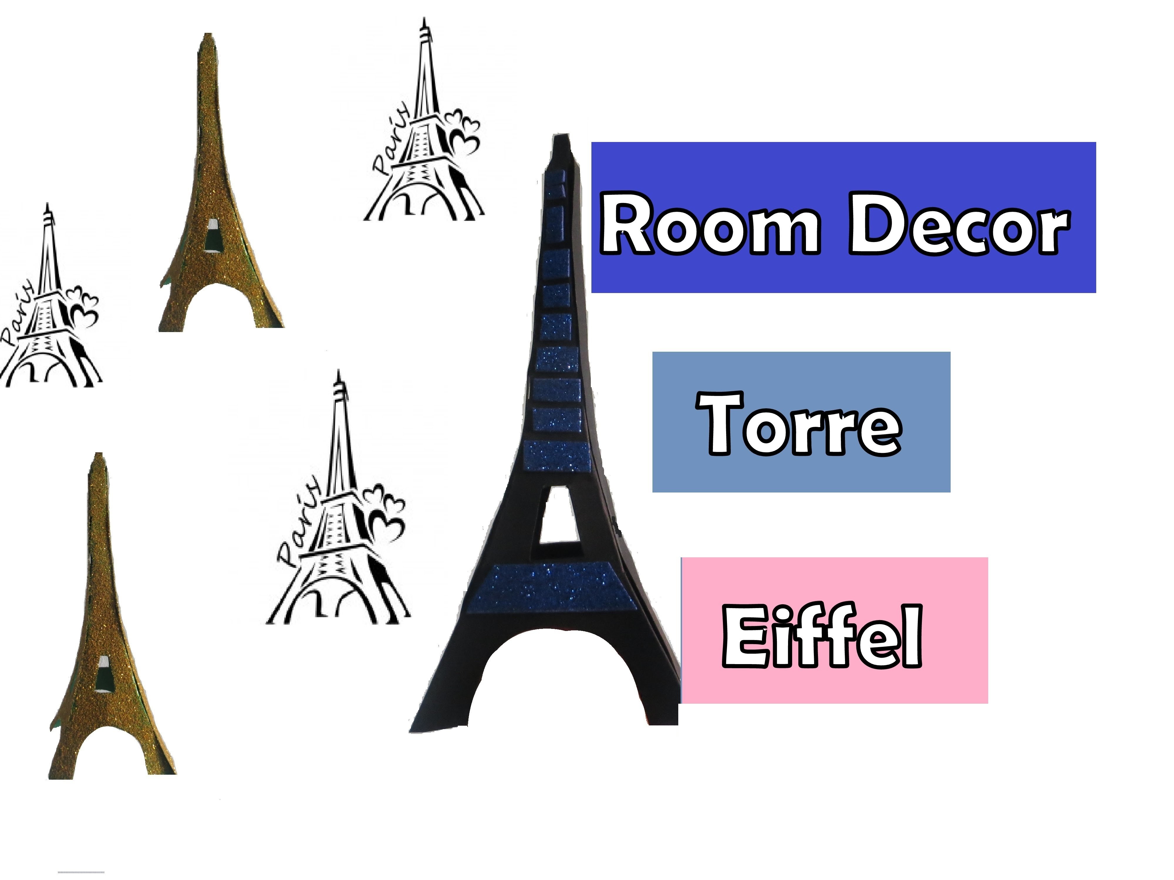 Manualidades -  Diy Torre Eiffel  decoracion -  Diy super facil! Eiffel tower Diy  easy room decor!