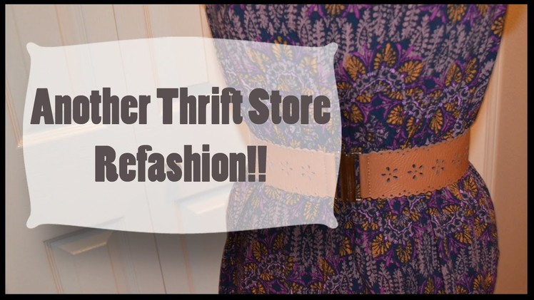 Thrift Store Refashion: DIY Jumpsuit to Dress!