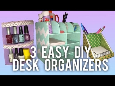 3 EASY DIY Desk Organizer Ideas