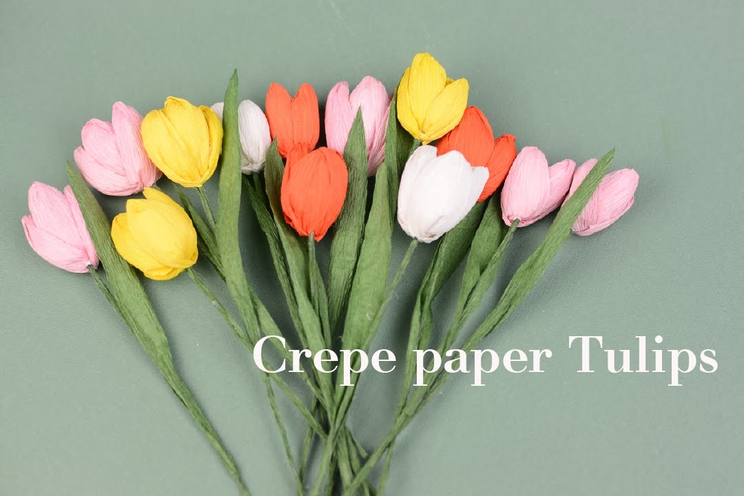 Crepe paper flower Tulips, Easy tutorial, Creative DIY