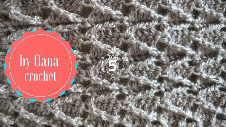 Crochet arrow stitch- by Oana