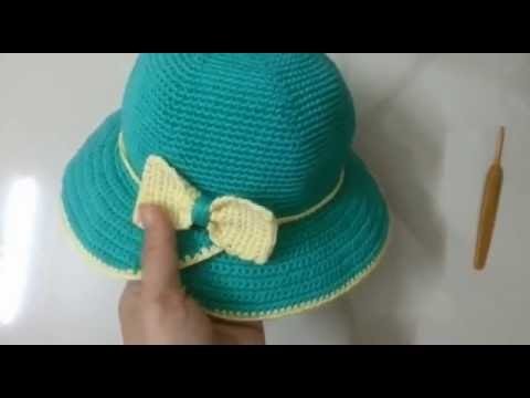 (crochet) How to crochet beautiful hat for ladies.