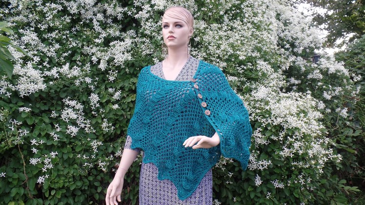 CROCHET How To #Crochet Ladies Lacy Shells Shawl Wrap  #TUTORIAL #332