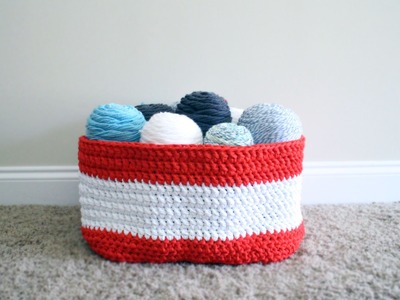 Crochet Yarn Stash Basket