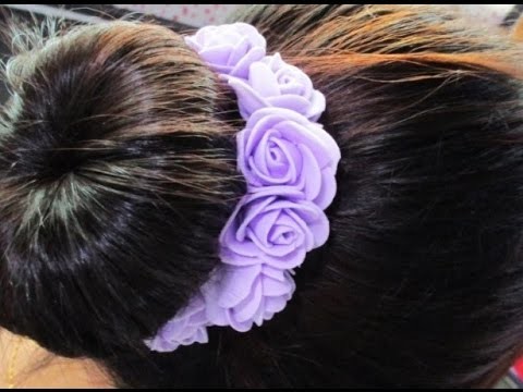 DIY : #145 Foam Flowers Hair Pin - 5 SECOND DIY ♥