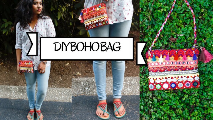 DIY Boho Crossbody bag.purse with zipper | FashionMoksha