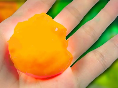 DIY BOUNCING SLIME GUMMY ORANGE | SILLY PUTTY WITHOUT LIQUID STARCH - Elieoops