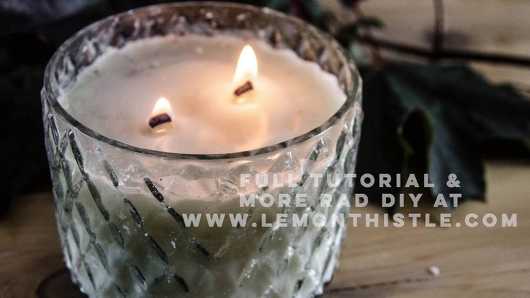 DIY Chai Candle with Wood Wick (in the microwave)