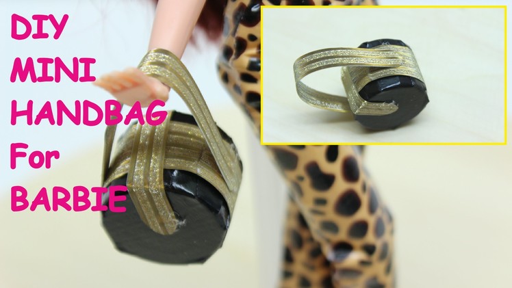 DIY Doll Crafts Easy: How to Make a Fashion Duct Tape Handbag for Barbie - Tutorial - Doll Dress Fun