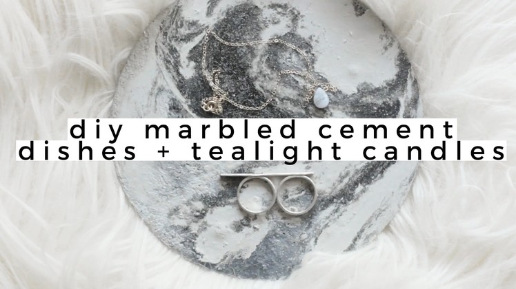 DIY Home Decor: Marble Cement Jewelry Dishes + Tealight Candles