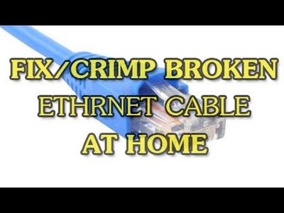 DIY How to Fix.Crimp Broken Ethernet Cable at home .