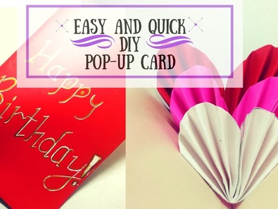 DIY: HOW TO MAKE A QUICK AND EASY POP UP HEART CARD.