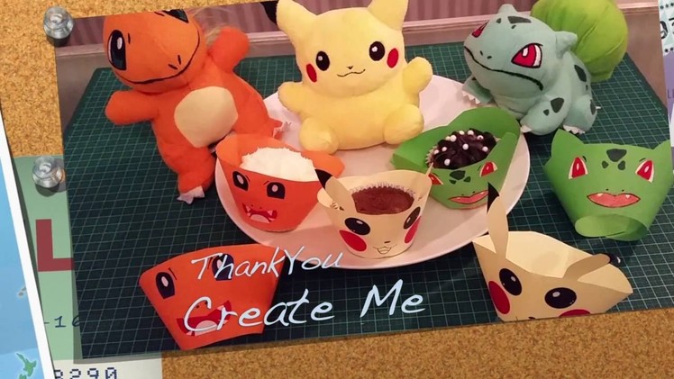 DIY Ideas for Pokemon themed birthday parties - Poke Cupcake Holder