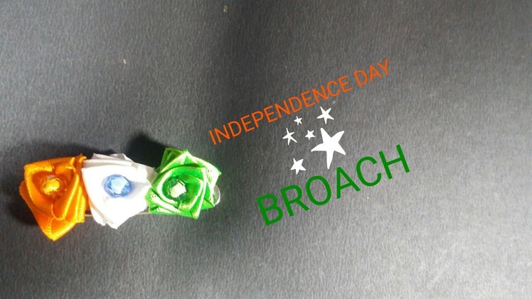 DIY# INDEPENDENCE DAY BROACH.RIBBON BROACH. HOW TO MAKE. CWM#4