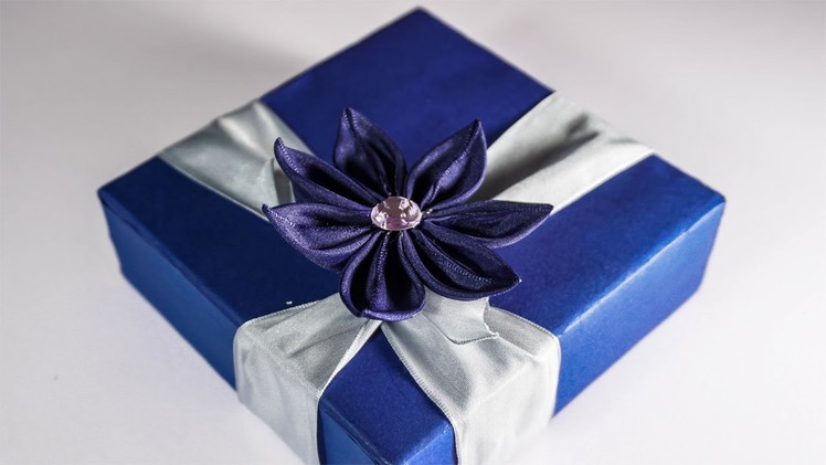 DIY Kanzashi Flower | Ribbon Gift Box Ideas | HandiWorks #83