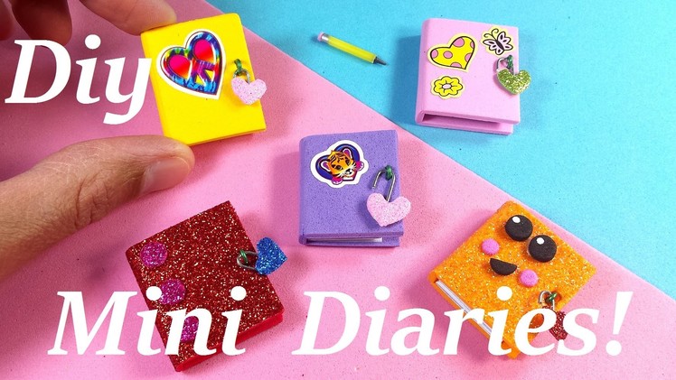 DIY Miniature Diaries. Journals - Easy & Cute!