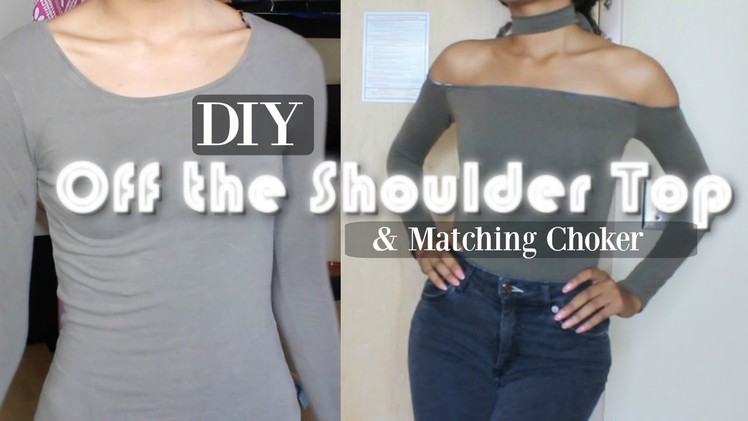 DIY | Off-The-Shoulder Choker Top. EASY!
