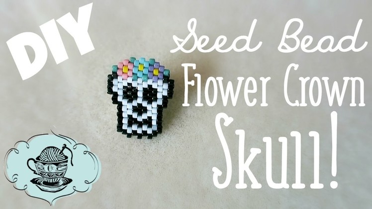 DIY Seed Bead Flower Crown Skull Charm Brick Stitch. Bead Weaving. ¦ The Corner of Craft