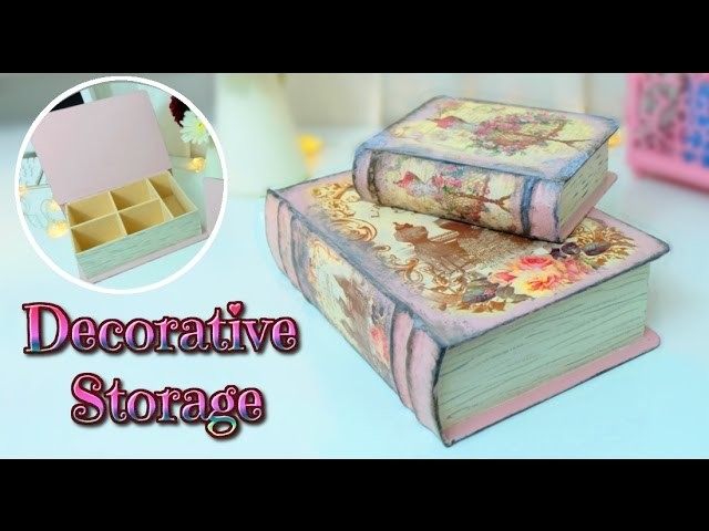 DIY - Vintage Book Storage Box TUTORIAL - room decor ideas - Isa ❤️