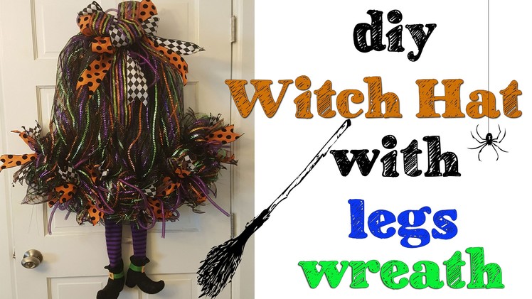 Diy witch hat with legs wreath